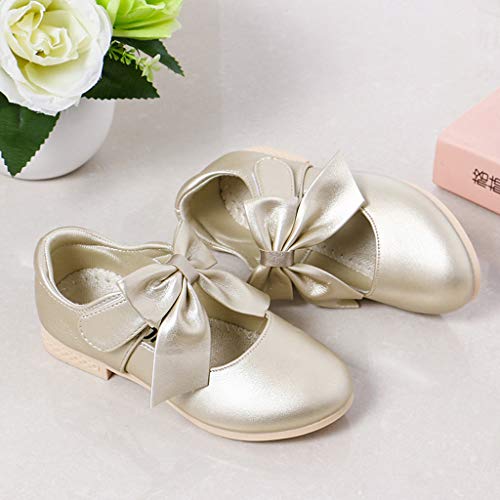 YWLINK Zapatos NiñAs,Arquean Los PequeñOs Zapatos De Princesa Sandalias Fiesta En La Playa Zapatos De Baile Antideslizante Zapatillas CóModo Ocio Lindo Regalo De CumpleañOs(Dorado,32EU)