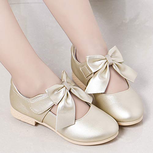 YWLINK Zapatos NiñAs,Arquean Los PequeñOs Zapatos De Princesa Sandalias Fiesta En La Playa Zapatos De Baile Antideslizante Zapatillas CóModo Ocio Lindo Regalo De CumpleañOs(Dorado,32EU)