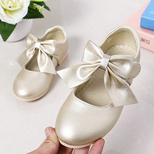 YWLINK Zapatos NiñAs,Arquean Los PequeñOs Zapatos De Princesa Sandalias Fiesta En La Playa Zapatos De Baile Antideslizante Zapatillas CóModo Ocio Lindo Regalo De CumpleañOs(Dorado,32EU)