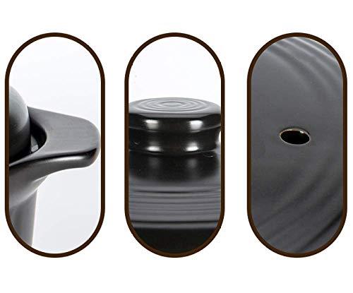 YWYW Olla para cazuela de gres Resistente a Altas temperaturas, cazuela para Horno con Tapa Sartén Olla para Sopa Olla para Sopa de cocción Lenta - Amazing Cookware, Negro-2L