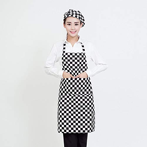 YXDZ Camarero del Hotel Medio Delantal Corto Restaurante Occidental Bar Cafetería Hombres Y Mujeres Sin Mangas Medio Delantal Versión Europea Babero B 68 * 79Cm