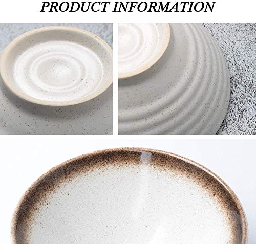 YXTX Cuenco japonés de Ramen de cerámica, Cuenco de Sopa Creativo con Palillos, Cuenco Grande de Fideos Antiguo de 900 ml, Cuenco de Ramen de Cereal Personalizado
