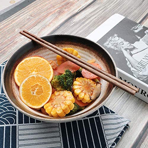 YXTX Cuenco japonés de Ramen de cerámica, Cuenco de Sopa Creativo con Palillos, Cuenco Grande de Fideos Antiguo de 900 ml, Cuenco de Ramen de Cereal Personalizado