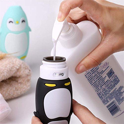 YXZQ Juego de contenedores de Equipaje exprimible de Silicona, contenedor de Viaje a Prueba de Fugas, Juego de Botellas de Viaje con Material de Grado alimenticio, fácil de Transportar, pued