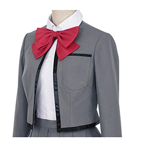 YYFS Uniforme de Anime Cosplay Estudiante de Halloween Gris Tapa y una Falda versión Masculina,Men's Size -XXL