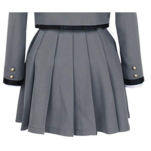 YYFS Uniforme de Anime Cosplay Estudiante de Halloween Gris Tapa y una Falda versión Masculina,Men's Size -XXL