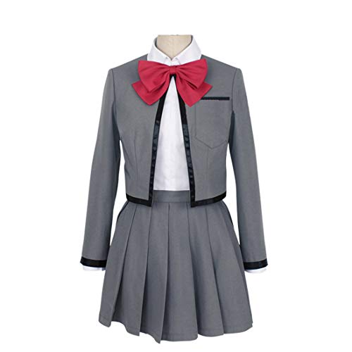 YYFS Uniforme de Anime Cosplay Estudiante de Halloween Gris Tapa y una Falda versión Masculina,Men's Size -XXL