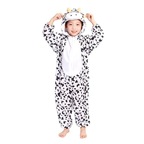 YYH Disfraz de Animal Infantil de Halloween, Regalo de cumpleaños, Material de Felpa Corto (Color : Cows, Size : S)