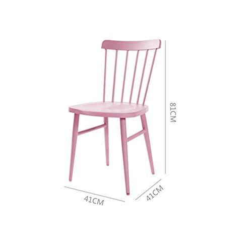 YYHSND Nordic Windsor Chair American Restaurant Minimalista Moderno Personality Artist Net Red Mesa Y Silla Ins Wind Chair Mesa de té (Color : Pink, Size : #1)