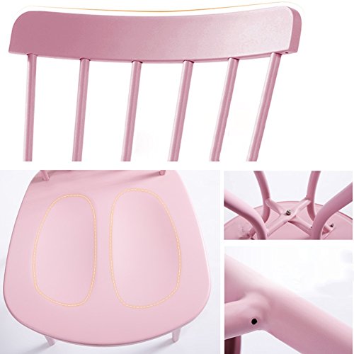 YYHSND Nordic Windsor Chair American Restaurant Minimalista Moderno Personality Artist Net Red Mesa Y Silla Ins Wind Chair Mesa de té (Color : Pink, Size : #1)
