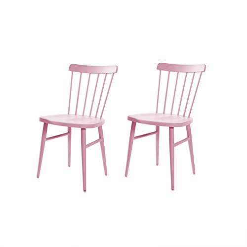 YYHSND Nordic Windsor Chair American Restaurant Minimalista Moderno Personality Artist Net Red Mesa Y Silla Ins Wind Chair Mesa de té (Color : Pink, Size : #1)