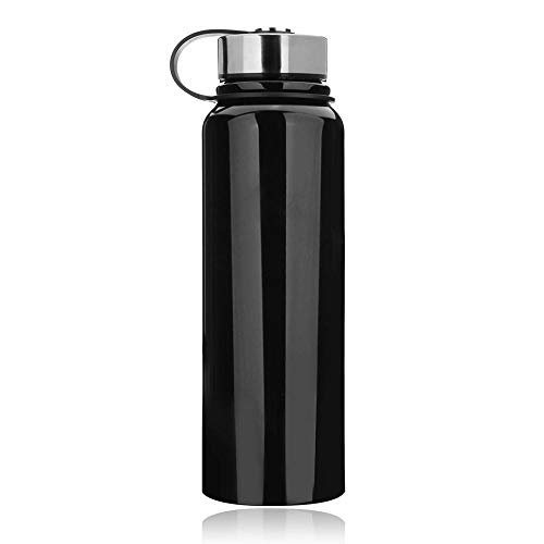 YYW - Botella térmica de acero inoxidable de 1,5 litros, aislada al vacío, termo de acero inoxidable, antigoteo, botella de agua, botella deportiva, botella aislante de doble pared para el deporte