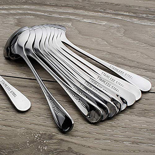 YYZP 8 Piezas de cucharas de café, cucharas de café Espresso de Acero Inoxidable, cucharas pequeñas para Postre, té, Aperitivo, Cuchara de Postre, 4.5 Pulgadas