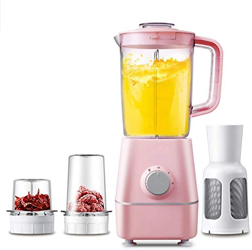 YZHM batidora batidora multifuncional 22000 RPM, 3 tazas, juego de 8 piezas, batidora batidora batidora para batidos, exprimidor, trituración de hielo, especias, 250 W, rosa, rosa y rosa