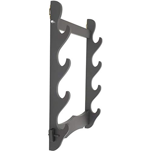 Z-fiber Soporte de Espada de Madera Soporte Horizontal Katana Soporte de Pared Samurai Display Rack,4 Tier