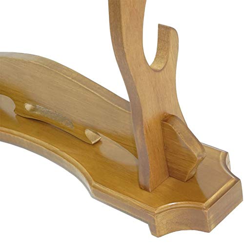 Z-fiber Soporte de Espada Soporte de Exhibición de Madera Horizontal con Fieltro Rojo para Katana Wakizashi Tanto,3 Tier