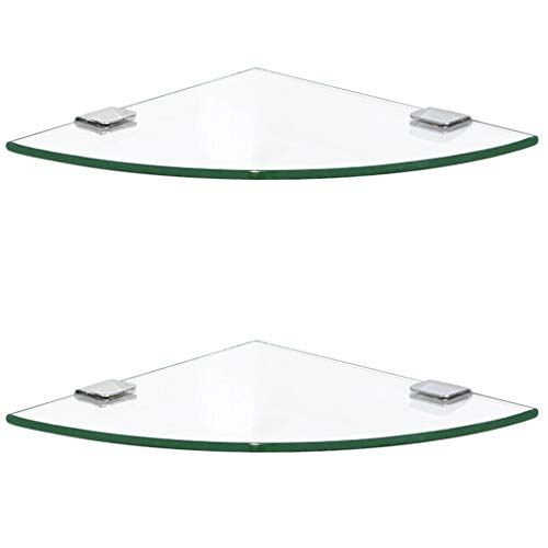 Z-SHYP 2 X Estantes De Esquina De Vidrio, Estantes De Baño, Estantes De Cocina, Accesorios De Lavamanos De Pared De Almacenamiento (Size : 20CM)