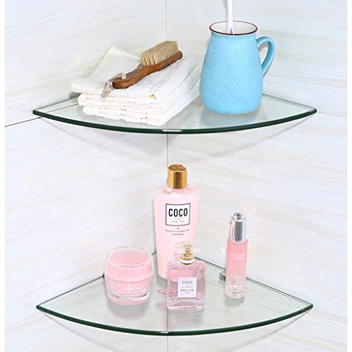 Z-SHYP 2 X Estantes De Esquina De Vidrio, Estantes De Baño, Estantes De Cocina, Accesorios De Lavamanos De Pared De Almacenamiento (Size : 20CM)