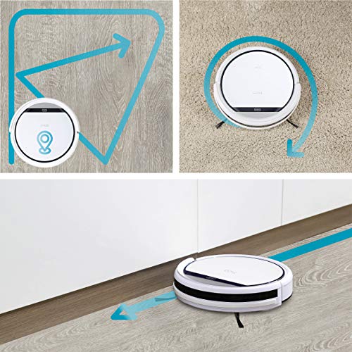 ZACO V3sPro - Robot Aspirador con 4 Modos de Limpieza, fácil manejo y programación con el Mando a Distancia, Especial para Pisos Duros y la Limpieza de pelos de Mascotas, Color Blanco Nieve