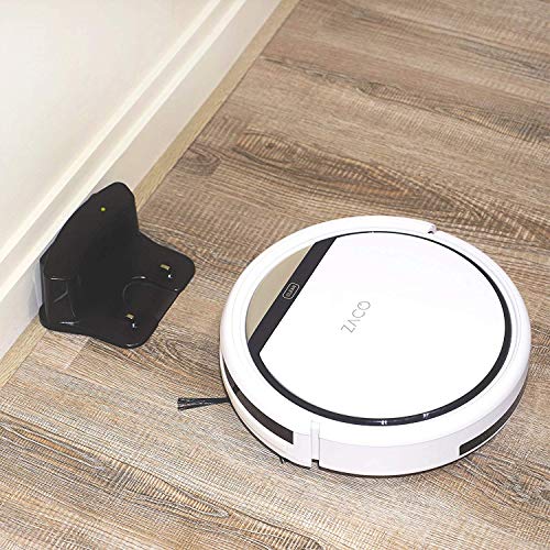 ZACO V3sPro - Robot Aspirador con 4 Modos de Limpieza, fácil manejo y programación con el Mando a Distancia, Especial para Pisos Duros y la Limpieza de pelos de Mascotas, Color Blanco Nieve