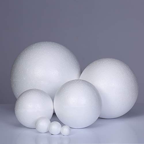 ZADAWERK® - Bola de poliestireno - sólida - Ø 10 cm - 6 Piezas