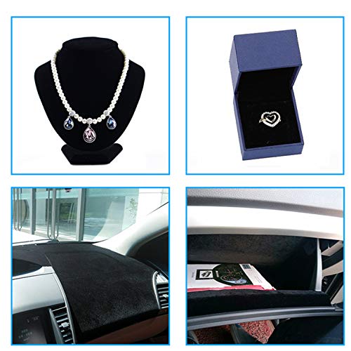 Zaione rollo de 17.7 pulgadas de ancho autoadhesivo de terciopelo, forro de papel de contacto para joyería, cajón, tela, no tejido, calcomanía para manualidades, decoración de fondo