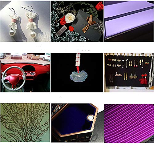 Zaione rollo de 17.7 pulgadas de ancho autoadhesivo de terciopelo, forro de papel de contacto para joyería, cajón, tela, no tejido, calcomanía para manualidades, decoración de fondo