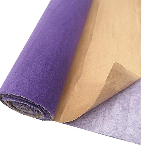 Zaione rollo de 17.7 pulgadas de ancho autoadhesivo de terciopelo, forro de papel de contacto para joyería, cajón, tela, no tejido, calcomanía para manualidades, decoración de fondo