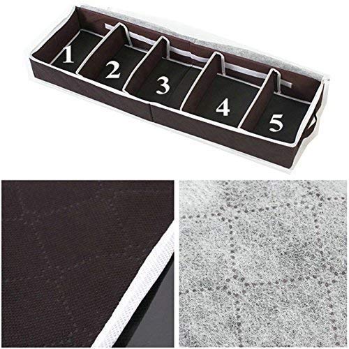 Zapatero Organizador de Zapatos Caja Plegable de Almacenaje de Zapatos para Debajo de la Cama, Armario, Color Marrón