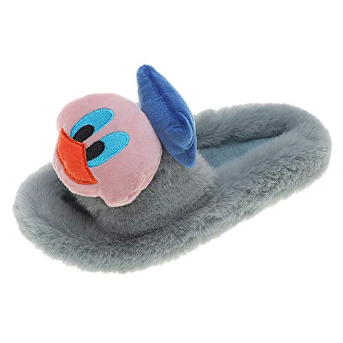 Zapatillas Casa Mujer Cálido Felpa Mullido Peludo Alta Densidad Memory Foam Zapatillas De Casa para Mujer Invierno Suave Y Cómoda Vellón Lana Pantuflas,Royal Blue,36