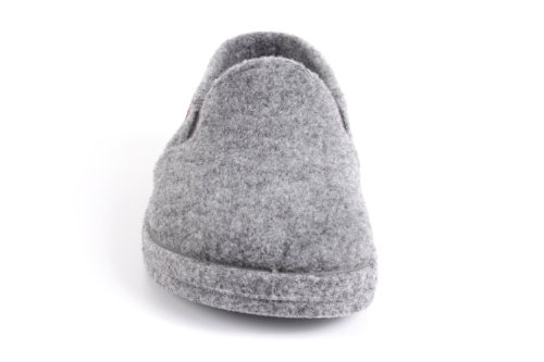 Zapatillas Cerradas de Estar por casa para Hombre y Mujer - ESAM002- Slippers - para Unisex Adulto - Suela de Goma Vulcanizada Resistentes y Antideslizante - Gris 33 EU