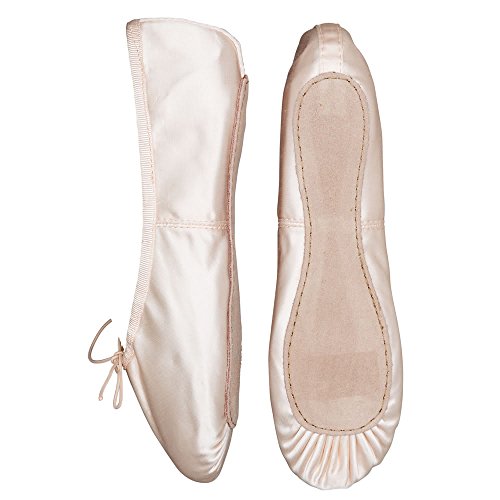 Zapatillas de ballet de raso de suela completa Capezio Daisy - Rosa Tamaño 26