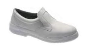 Zapato Profesional cuero blanco Punta de Acero. Talla: 45