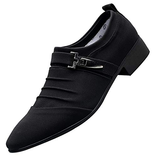 Zapatos de Cuero Casual de Hombres ZARLLE Zapatos Planos Zapatos Vestir Hombre Oxford Cuero Derby Casual Ante Punta Boda Verano Negocios Formales Moda Casuales Calzado Azul Negro Gris 38-47