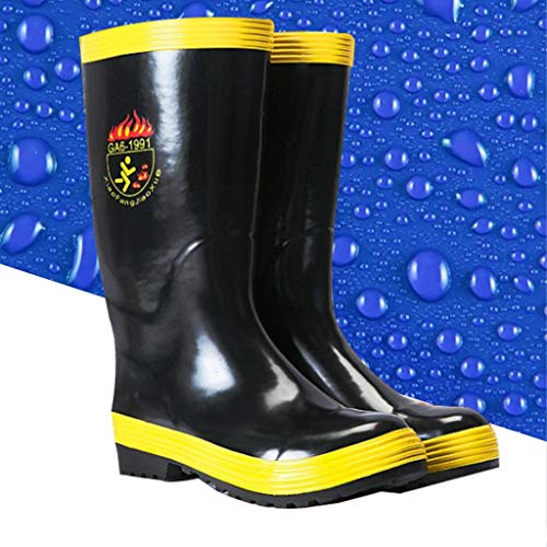 Zapatos de seguridad Botas de fuego |Rescate botas de lluvia |Botas de combate |Zapatos de trabajo de seguridad, que perfora el Anti-retardante de la llama de alta temperatura alta tubo zapatos de gom
