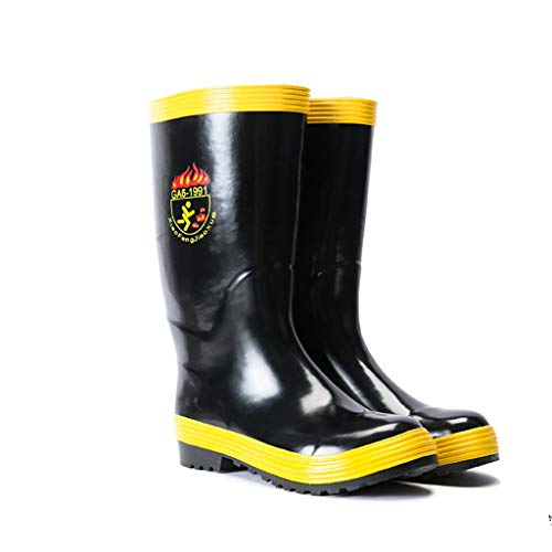 Zapatos de seguridad Botas de fuego |Rescate botas de lluvia |Botas de combate |Zapatos de trabajo de seguridad, que perfora el Anti-retardante de la llama de alta temperatura alta tubo zapatos de gom