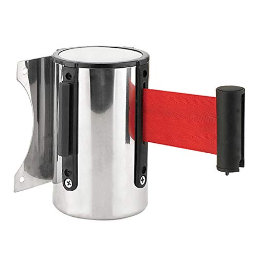 Zasiene Cinta Separadora Extensible Barrera 2M Cinta Separadora Retractil Montaje en Pared Cintas Separadoras Crowd Control Cinta Seguridad con Acccesorios