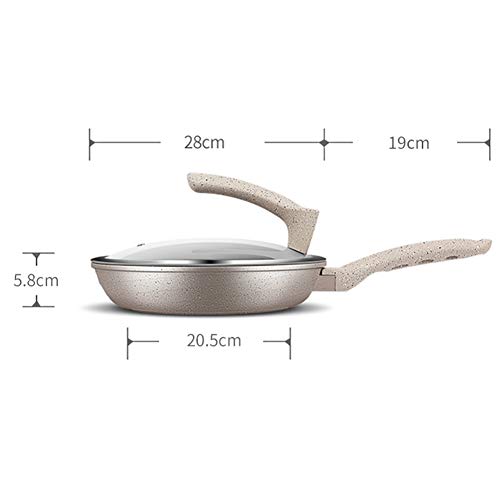 Z·Bling Sartén Nonstick 28 cm de Aleación de Aluminio con Revestimiento Antiadherente sartén No-Stick Utensilios de Cocina sartén para inducción y Horno