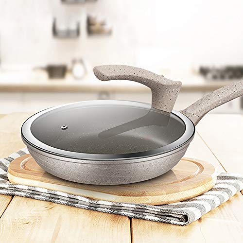 Z·Bling Sartén Nonstick 28 cm de Aleación de Aluminio con Revestimiento Antiadherente sartén No-Stick Utensilios de Cocina sartén para inducción y Horno