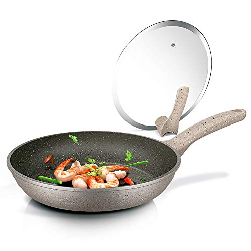 Z·Bling Sartén Nonstick 28 cm de Aleación de Aluminio con Revestimiento Antiadherente sartén No-Stick Utensilios de Cocina sartén para inducción y Horno