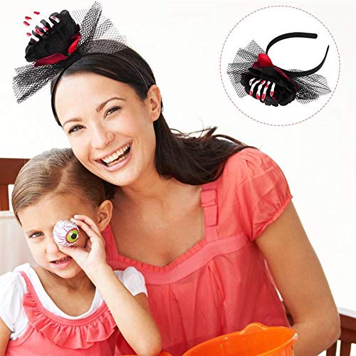 Zcm Tocado de Halloween Tocado Llamativo Venda de los Accesorios del Pelo del Pelo Delicado único paño del Tocado de Partido de Las Muchachas de Las Mujeres (Color : Black)
