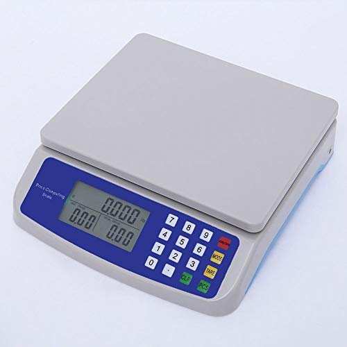 ZCXBHD Balanza electrónica Digital Precisión Balanza Plataforma Pantalla LED Escala Comida Supermercado Precios Venta Frutas Escala Verduras for el Mercado Agricultores (Size : 30KG/1G)