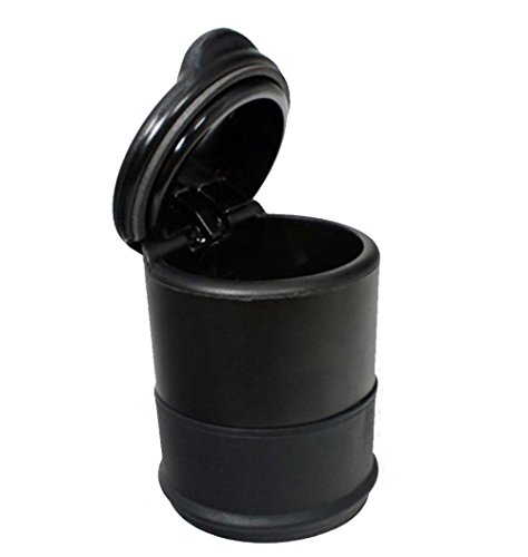 Zehui - Cenicero portátil para coche con apagado automático de cigarrillos, color negro