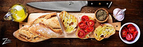 Zelite Infinity Cuchillos Cocina de 25 cm –- Cuchillo de Chef - Utensilios Cocina Serie Alpha-Royal – Acero de Damasco Japonés AUS-10 de 67 capas – Afilado de Navaja, Excelente Consis-tencia de corte