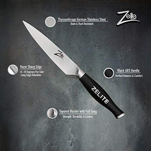 Zelite Infinity, Pelador Verduras Multiuso de 13 cm – Utensilios Cocina Serie Comfort-Pro – Acero Inoxidable Alemán de Alto Contenido en Carbono – Cuchillos Cocina con Filo de Navaja, Supercómodos