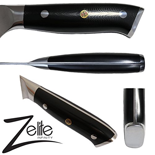 Zelite Infinity, Puntilla Cuchillo de 10 cm – Utensilios cocina de Acero de Damasco Japonés AUS-10 de 67 capas - Cuchillos Cocina con Afilado de Navaja, Excelente Consistencia de Corte