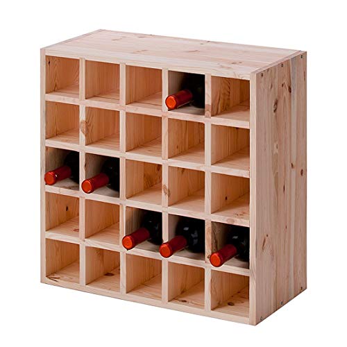 Zeller 13172 Botellero, Madera, Marrón, 52x25x52 cm