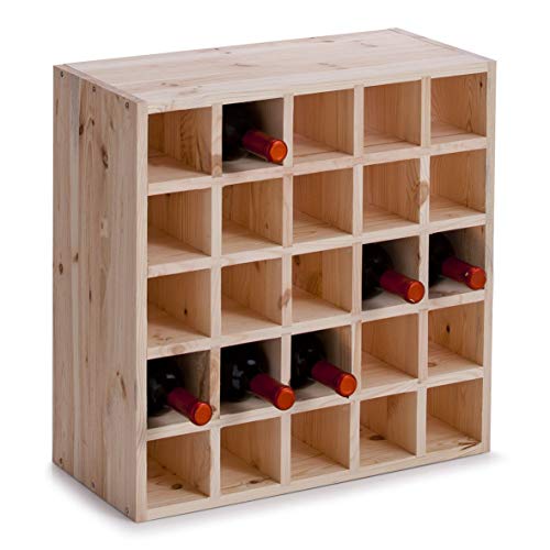 Zeller 13172 Botellero, Madera, Marrón, 52x25x52 cm