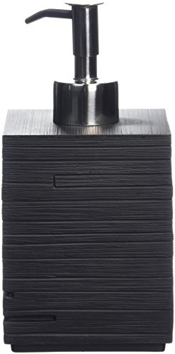 Zeller 18316 - Dispensador de jabón de polirresina (6,5 x 20 cm), color negro