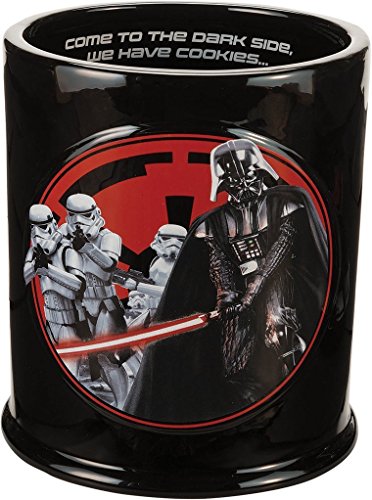 Zeon M13368 - Galletero con tapa, diseño Star Wars Darth Vader y compañía - Galletero cerámica Star Wars Darth Vader